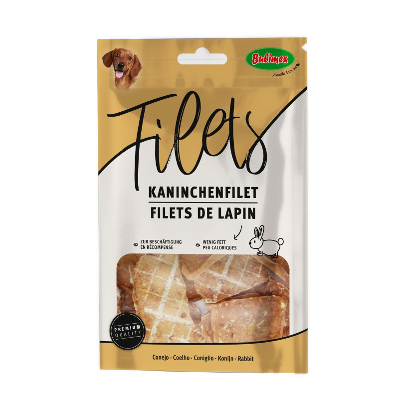 Bubimex Filets de lapin, friandises pour chien - 100 g