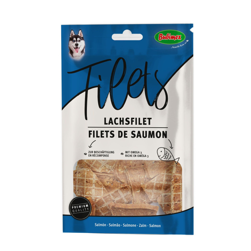 Bubimex Filets de saumon, friandises pour chien - 100 g