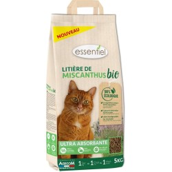 Litière pour chat Essentiel au Miscanthus Bio 5 kg