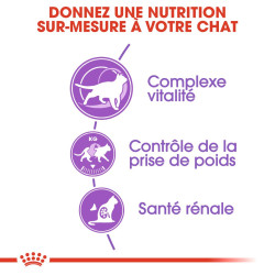 Croquettes Royal Canin Sterilised 7+ pour chats adultes stérilisés de 7 ans et plus - 10 kg