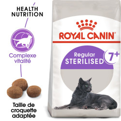 Croquettes Royal Canin Sterilised 7+ pour chats adultes stérilisés de 7 ans et plus - 10 kg
