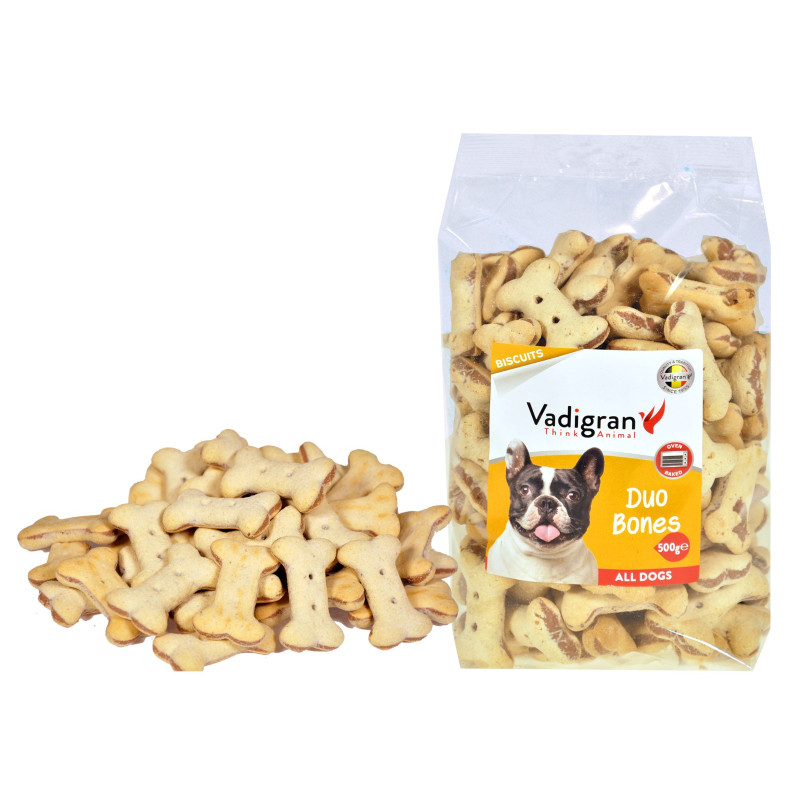 Snack chien VADIGRAN Biscuits Duo Bones 500g