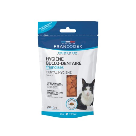 Friandises hygiene bucco-dentaire pour chat FRANCODEX 65 g