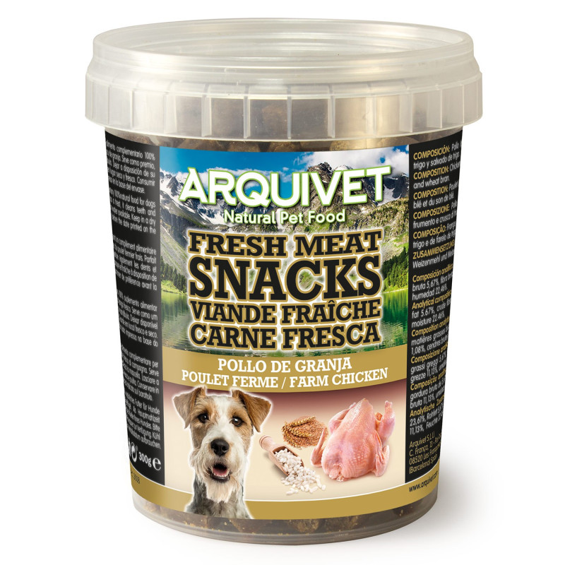 Friandise de viande fraîche de poulet fermier ARQUIVET - 300g