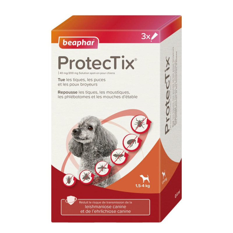 PROTECTIX 40mg/200mg Chiens -4kg x3
