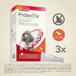 PROTECTIX 40mg/200mg Chiens -4kg x3