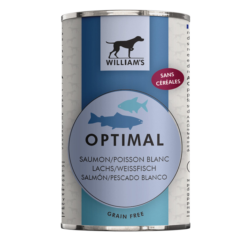 William's Optimal Saumon/Poisson blanc 395gr