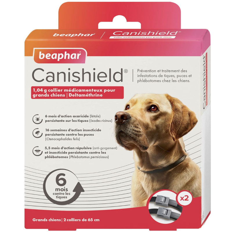 CANISHIELD 1,04g collier Grands chiens x2