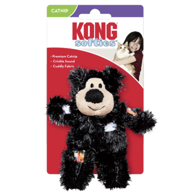 KONG Cat Softies Patchwork Bear