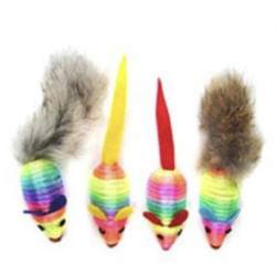 JOUET 4 SOURIS 'ARC EN CIEL'