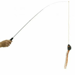 CANNE A PÊCHE TELESCOPIQUE-SOURIS SONORE 96cm