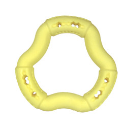 Jouet chien TPR anneau Yellow Vanilla 12cm