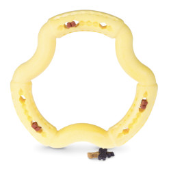 Jouet chien TPR anneau Yellow Vanilla 21cm