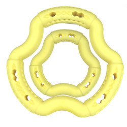 Jouet chien TPR anneau Yellow Vanilla 21cm