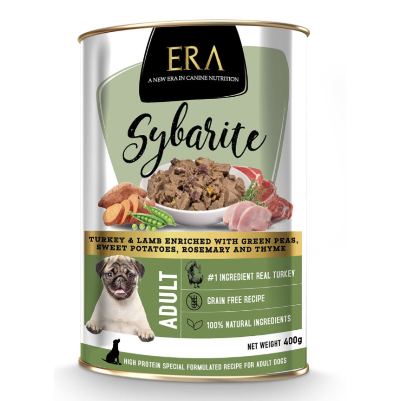 ERA SYBARITE PATEE CHIEN DINDE ET AGNEAU 400 G