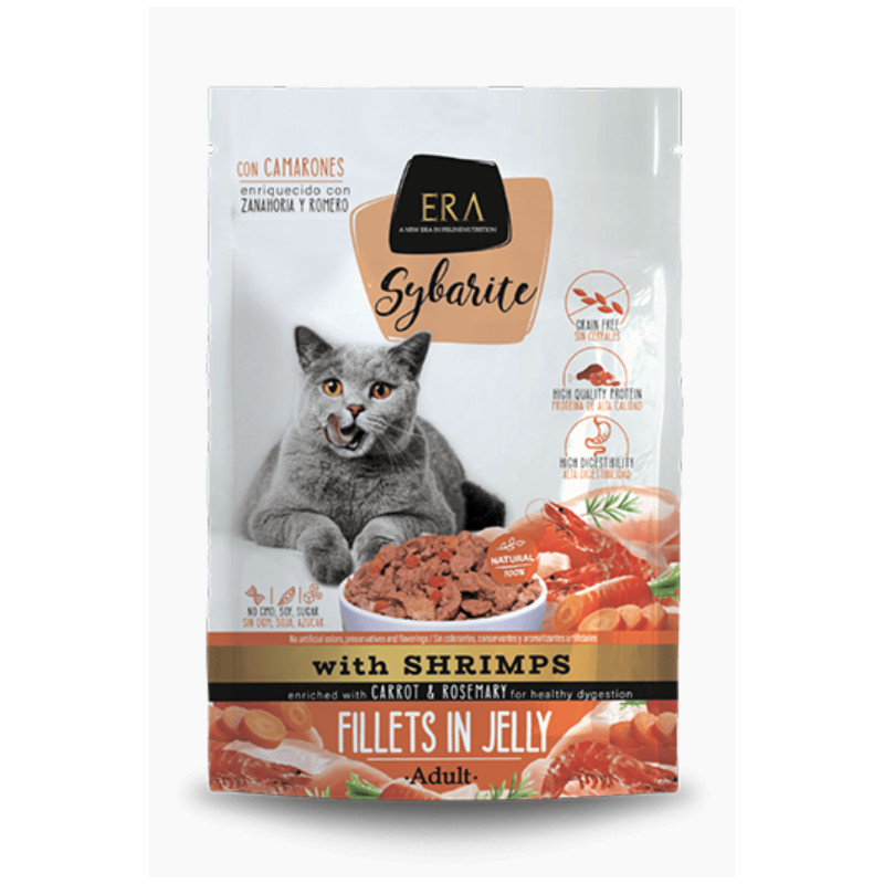 ERA SYBARITE PATEE CHAT CREVETTES, CAROTTE ET ROMARIN 85 G