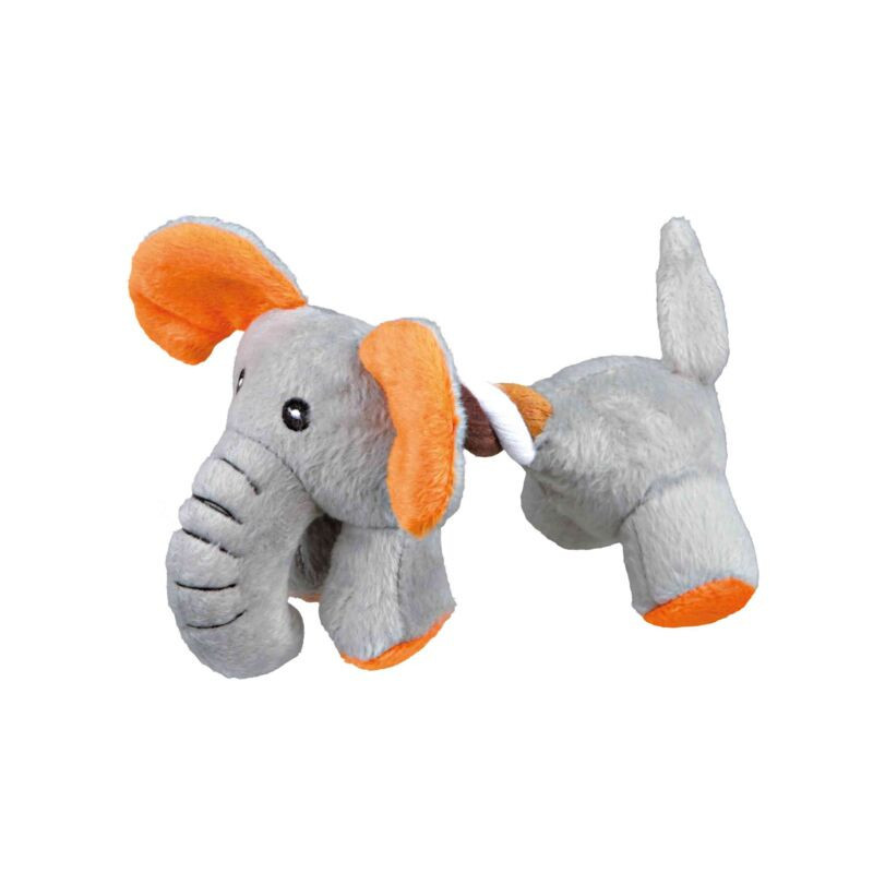 Éléphant en peluche avec corde, 17cm