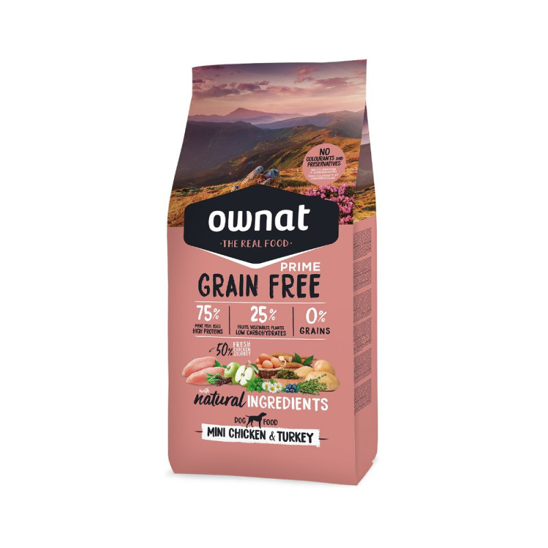 OWNAT PRIME GRAIN FREE MINI CHICKEN 3KG