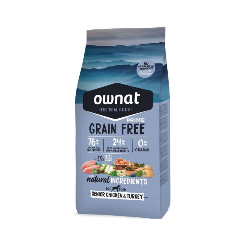 OWNAT PRIME GRAIN FREE SENIOR CHICKEN 3KG