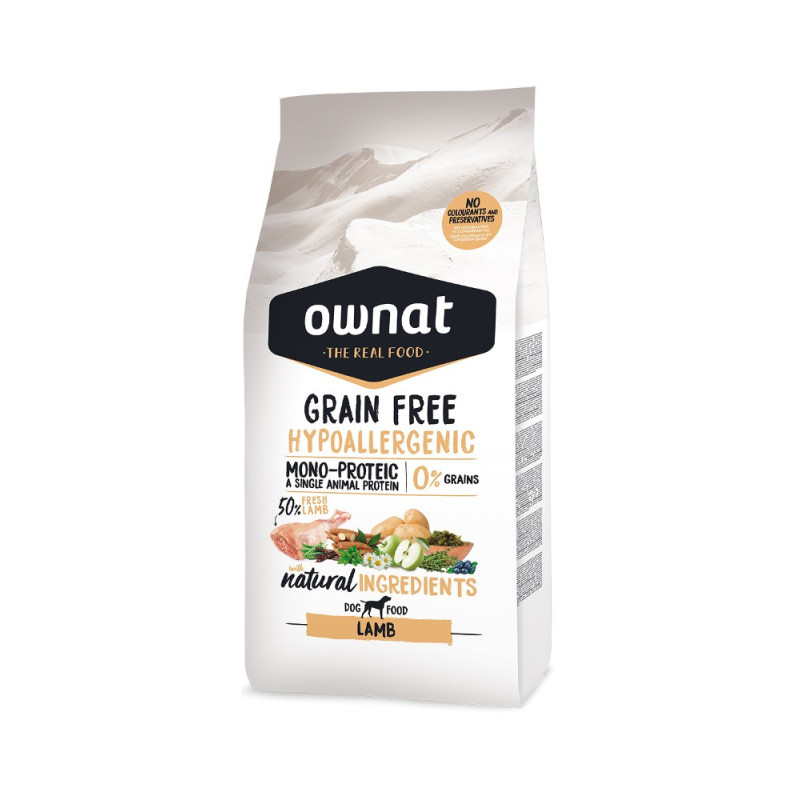 OWNAT HYPPOALLERGENIC GRAIN FREE LAMB 3KG