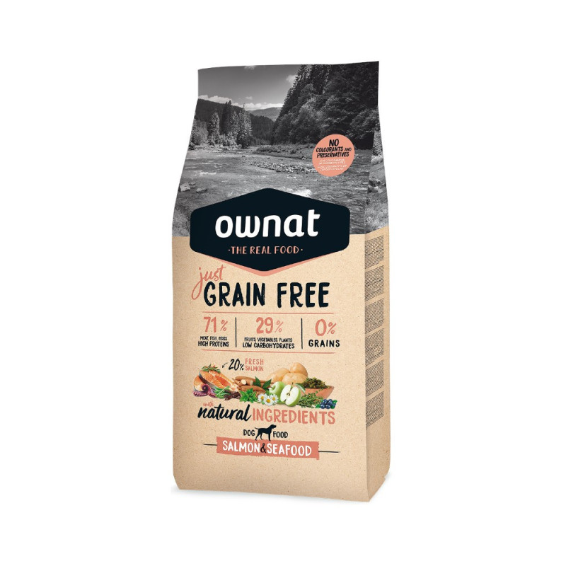 OWNAT JUST GRAIN FREE SALMON & SEAFOOD 3KG