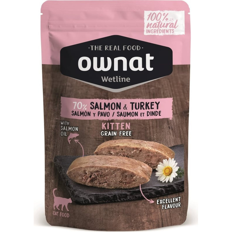 OWNAT KITTEN SAUMON & DINDE 85G