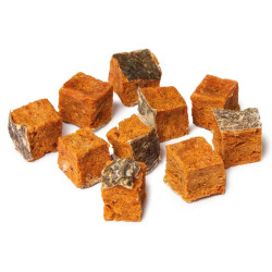Cubes de saumon avec peau 100g