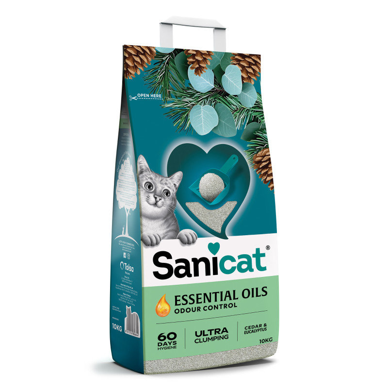 SANICAT PURE ESSENTIAL CEDRE & EUCALYPTUS 10KG