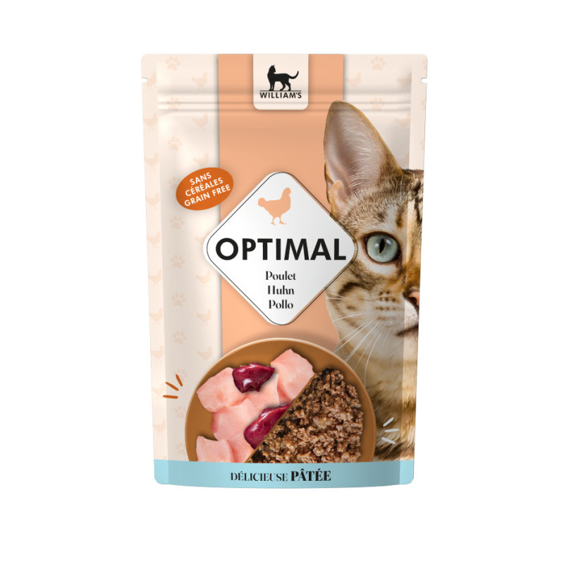 William's Optimal Chat Poulet 85g