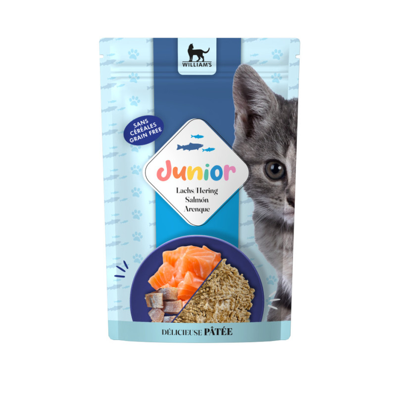 William's Chat Junior Saumon/Hareng 85g