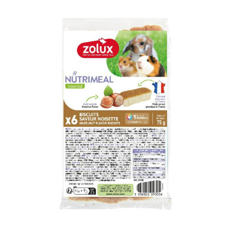 BISCUITS RONGEUR NOISETTE X6