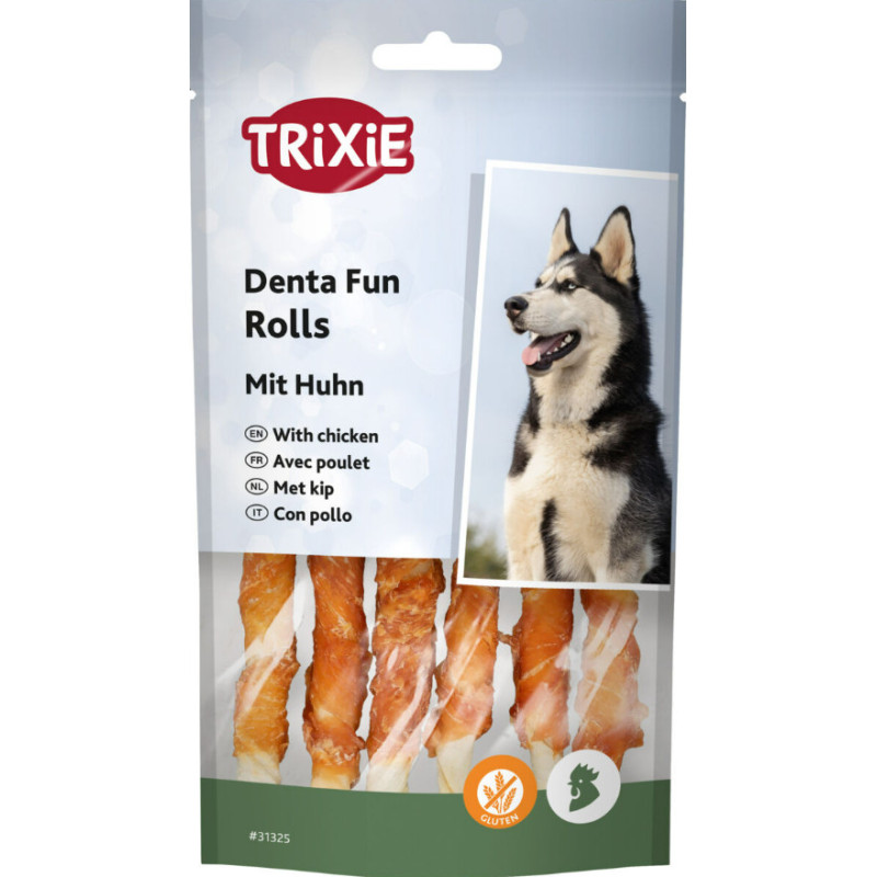 Denta Fun Chicken Chewing Rolls, 12 cm, 6 Pcs/70 g