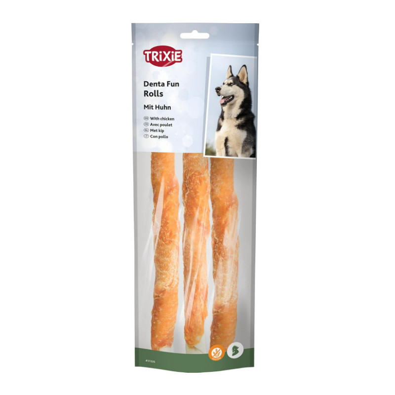 Denta Fun Chicken Chewing Rolls, 28 cm, 3 Pcs/250 g
