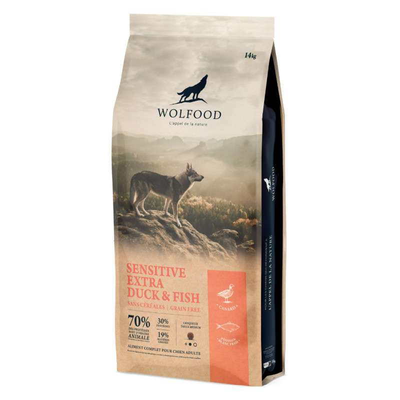 WOLFOOD SENSITIVE DUCK & FISH 14KG