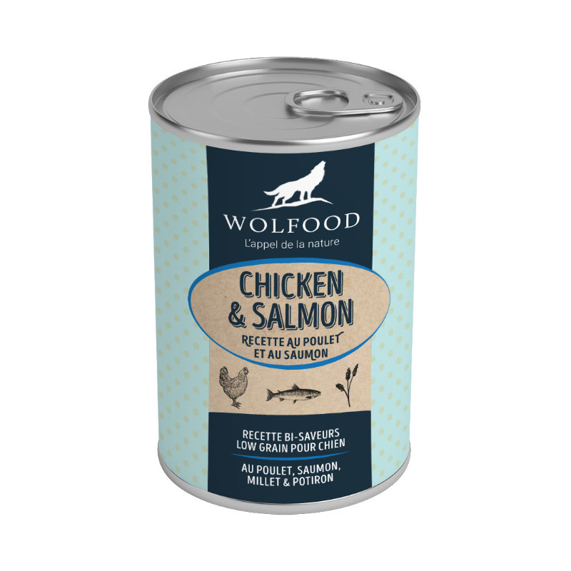 WOLFOOD POULET & SAUMON 400G