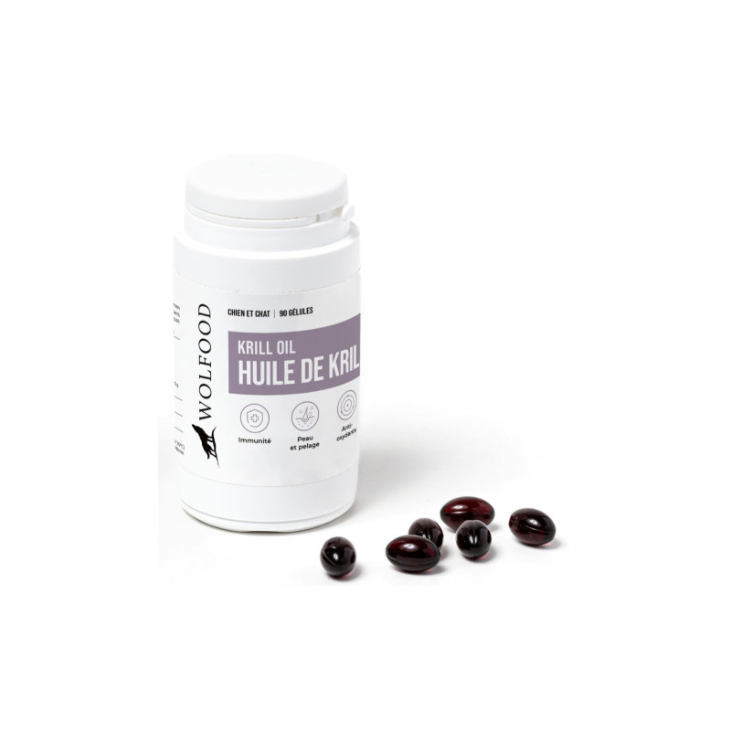 Wolfood Huile de Krill 90 gélulles