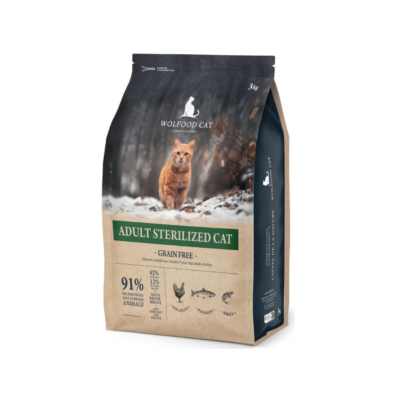 WOLFOOD CAT STERILIZED 3KG