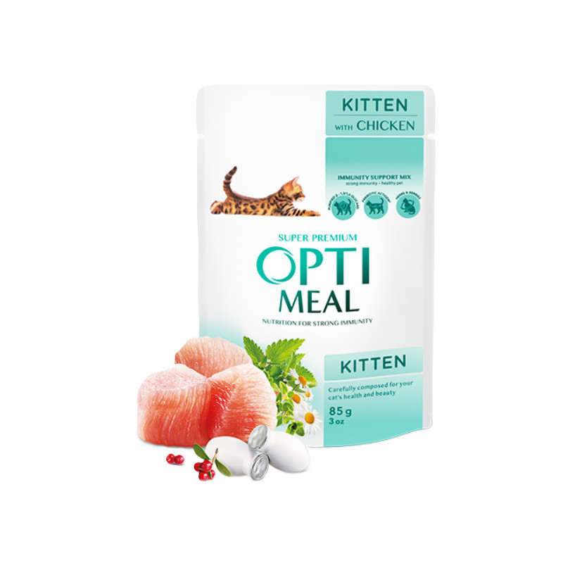 OPTIMEAL Chaton Poulet en sauce 85g