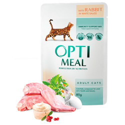 OPTIMEAL Chat Lapin, Truite, Dinde 3+1 x 85g