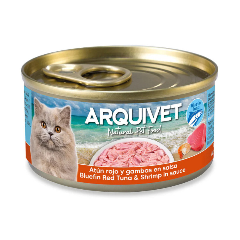 Thon Rouge & Crevettes en sauce 80g