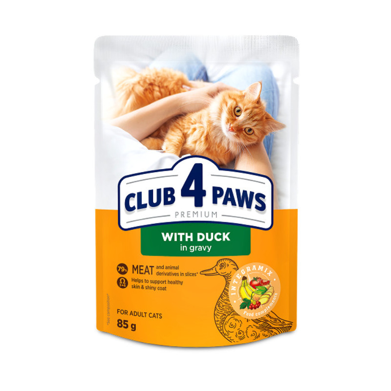 Club 4 Paws Chat Canard en sauce 85g