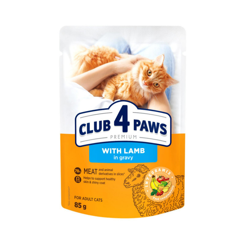 Club 4 Paws Chat Agneau en sauce 85g