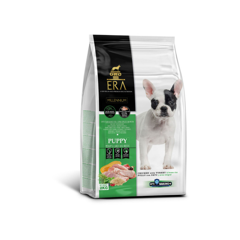ERA MILLENNIUM CHIOT MOYENNE RACE POULET ET DINDE 2 KG