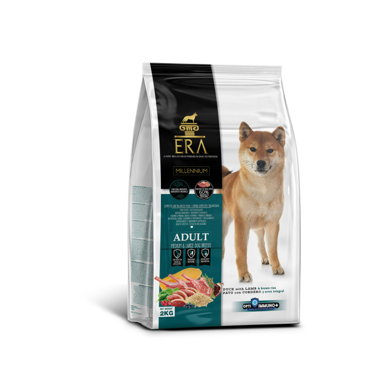 ERA MILLENNIUM CHIEN MOYENNE/GRANDE RACE CANARD ET AGNEAU 2 KG