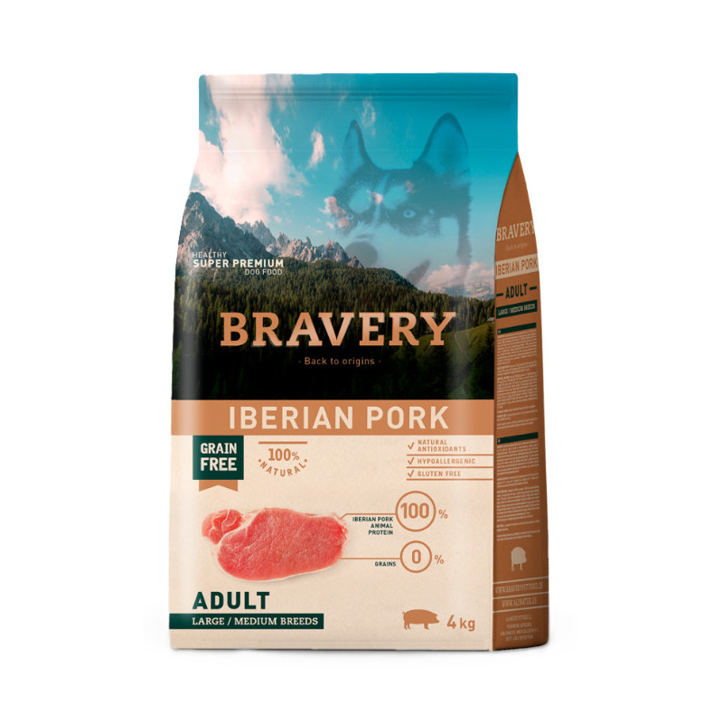 BRAVERY PORC IBERIEN ADULT LIGHT 4kg