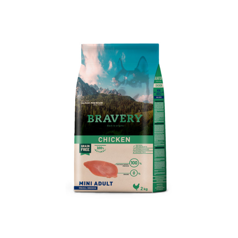 BRAVERY POULET MINI ADULT 2kg