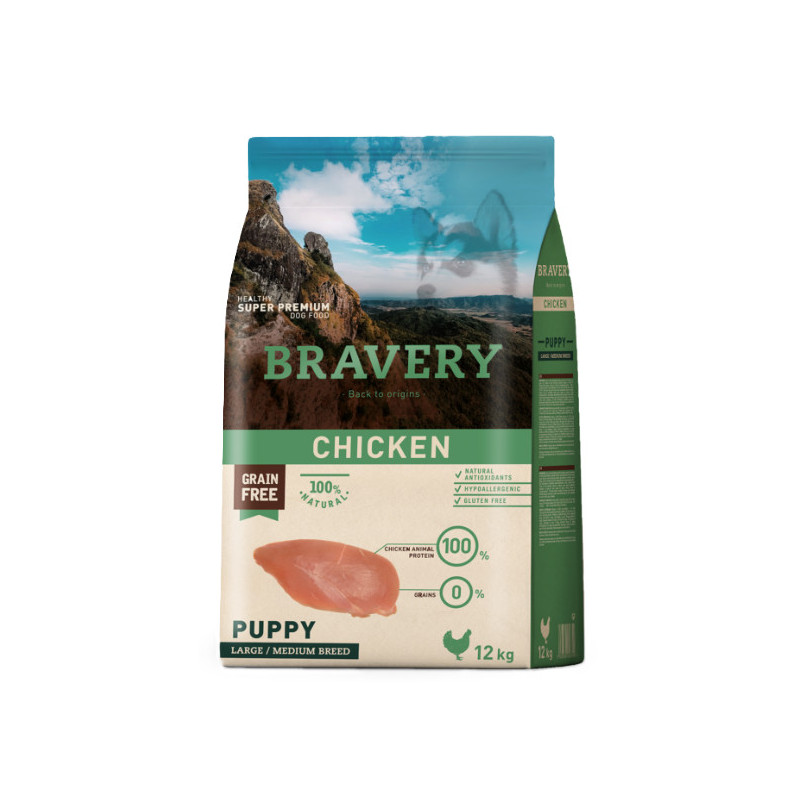 BRAVERY POULET CHIOT 12kg
