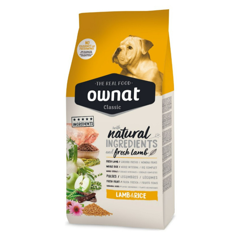 OWNAT CLASSIC LAMB & RICE 20KG