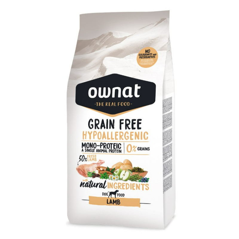 OWNAT HYPPOALLERGENIC GRAIN FREE LAMB 12KG