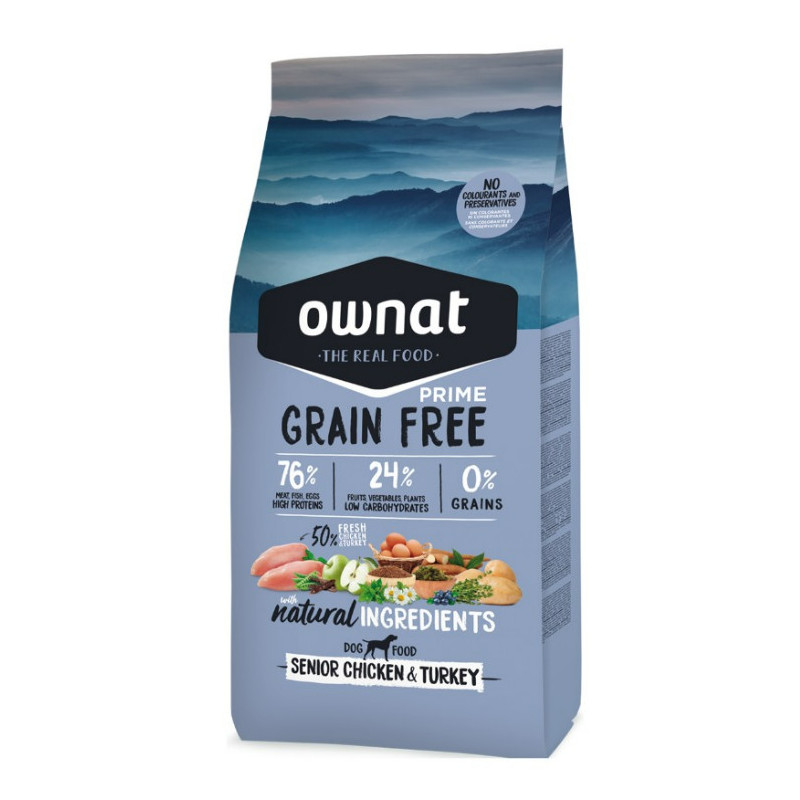 OWNAT PRIME GRAIN FREE SENIOR CHICKEN 12KG